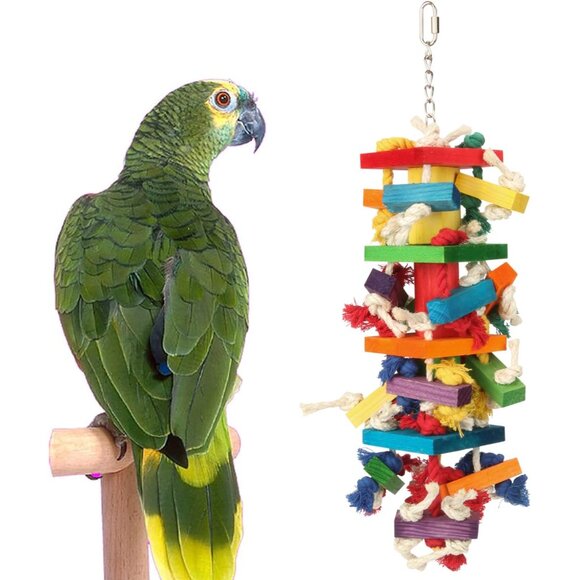 Macaw Toys, Extra Large Parrot Toys, Bird Toys for Parrots African Grey, Amazon - Picture 3 of 7
